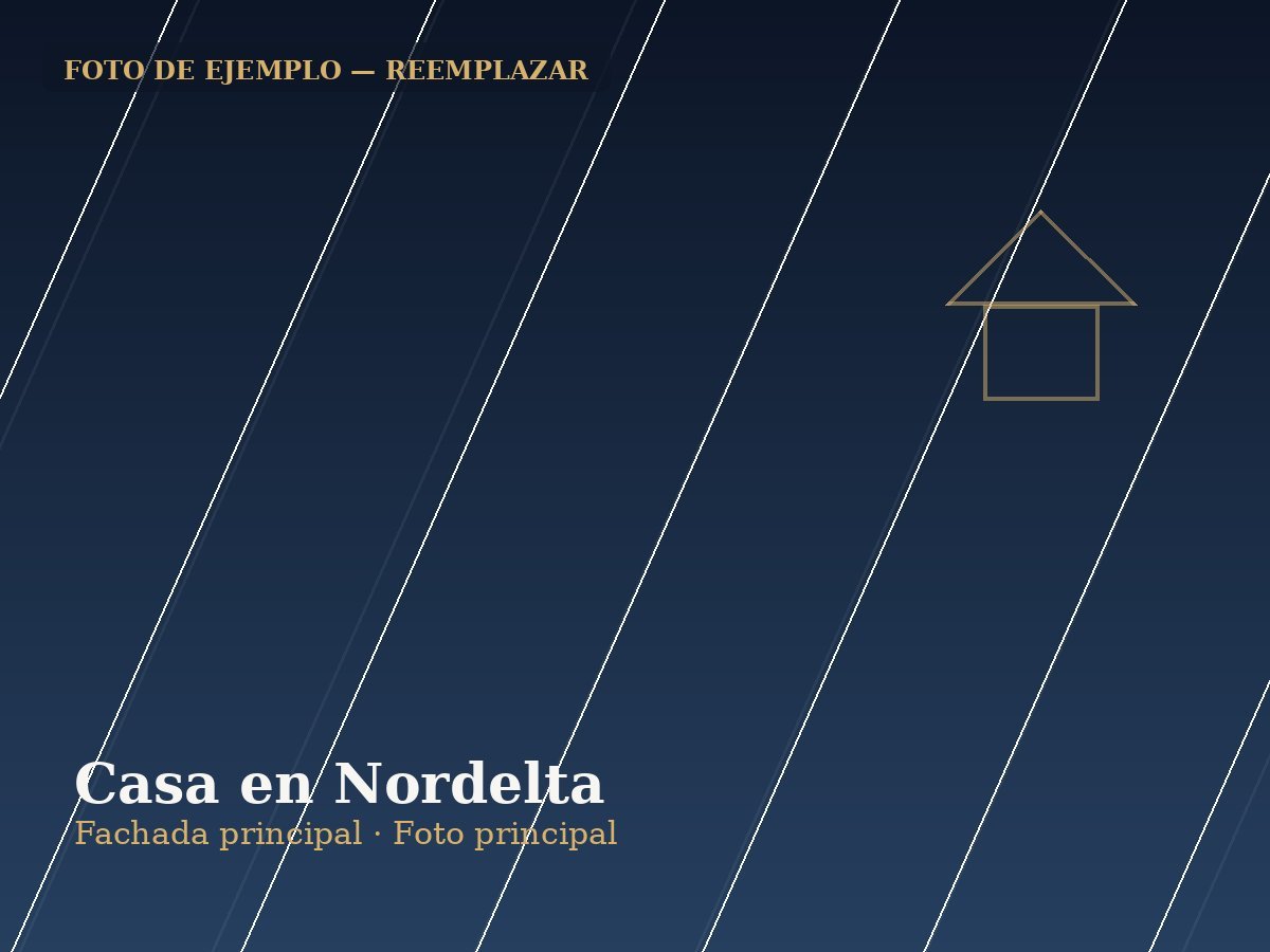 Casa moderna con jardín en Nordelta